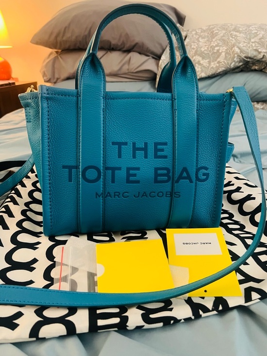Marc Jacobs Handbags - Marc Jacobs Teal Pebbled Leather Tote with Shoulder Strap